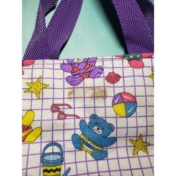ITSA SMASH by ROSECRAFT Bear Tote Bag Beach Vintage 12x9 - Picture 3 of 7